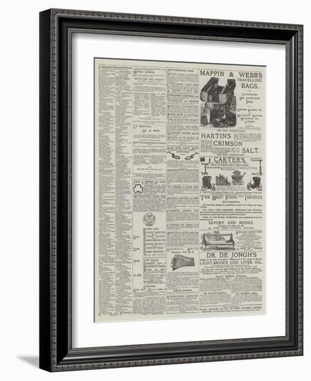 Page of Advertisements-null-Framed Giclee Print