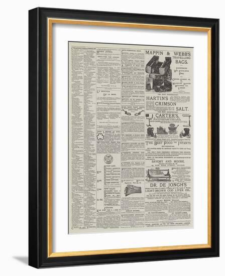 Page of Advertisements-null-Framed Giclee Print