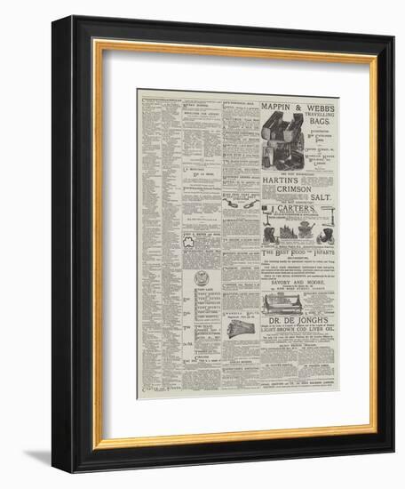 Page of Advertisements-null-Framed Premium Giclee Print