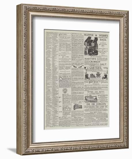 Page of Advertisements-null-Framed Giclee Print