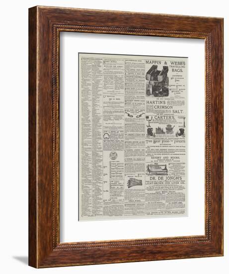 Page of Advertisements-null-Framed Giclee Print