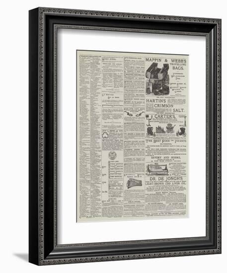 Page of Advertisements-null-Framed Giclee Print