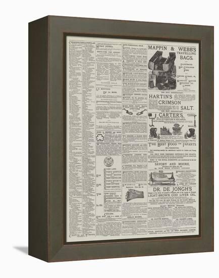 Page of Advertisements-null-Framed Premier Image Canvas