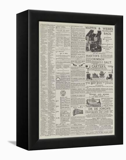 Page of Advertisements-null-Framed Premier Image Canvas