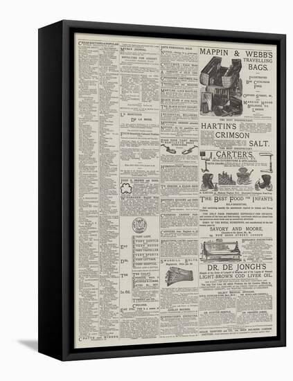 Page of Advertisements-null-Framed Premier Image Canvas