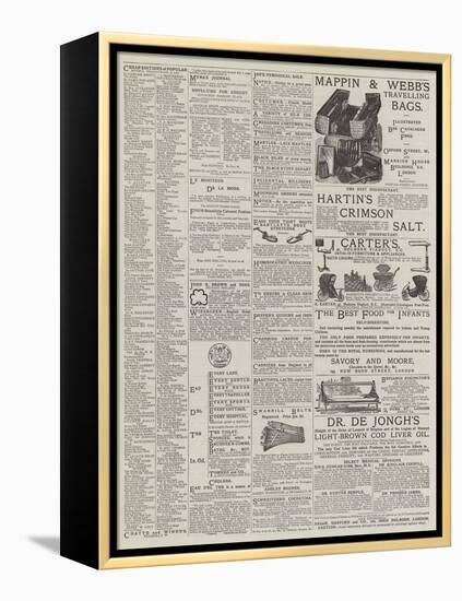 Page of Advertisements-null-Framed Premier Image Canvas