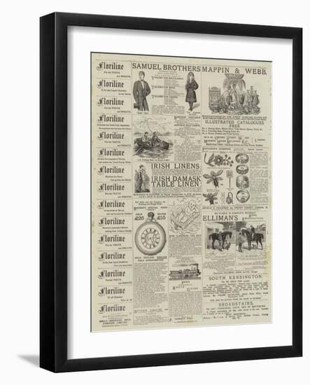 Page of Advertisements-null-Framed Giclee Print