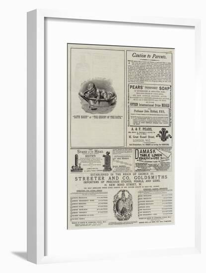 Page of Advertisements-null-Framed Giclee Print