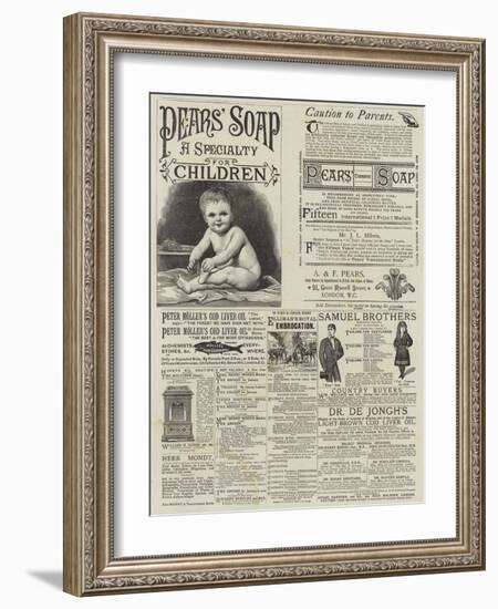 Page of Advertisements-null-Framed Giclee Print