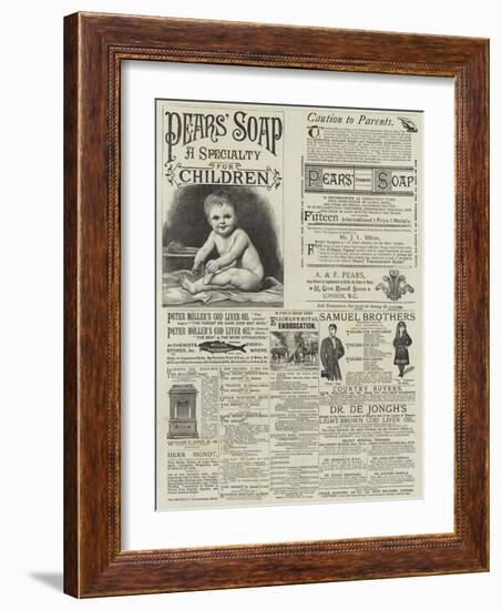 Page of Advertisements-null-Framed Giclee Print