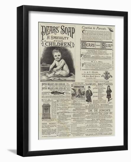 Page of Advertisements-null-Framed Giclee Print