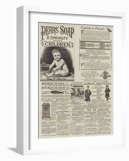 Page of Advertisements-null-Framed Giclee Print