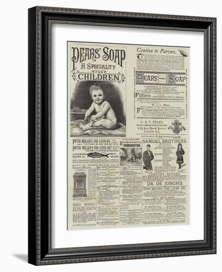 Page of Advertisements-null-Framed Giclee Print