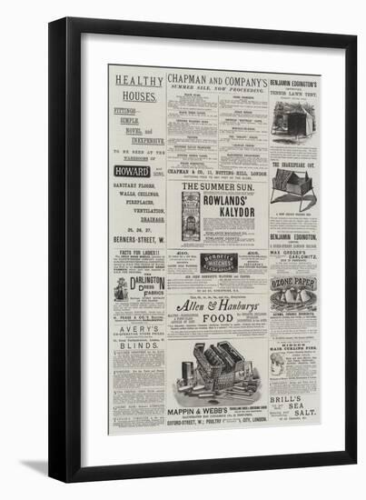 Page of Advertisements-null-Framed Giclee Print