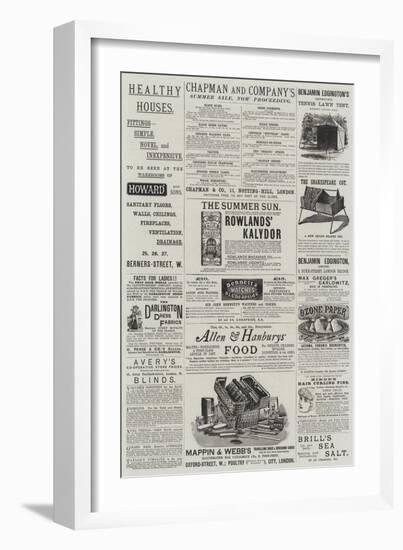 Page of Advertisements-null-Framed Giclee Print