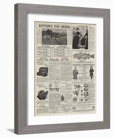 Page of Advertisements-null-Framed Giclee Print