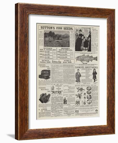 Page of Advertisements-null-Framed Giclee Print