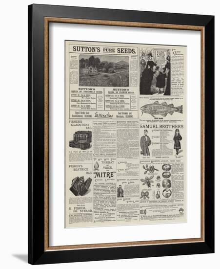 Page of Advertisements-null-Framed Giclee Print