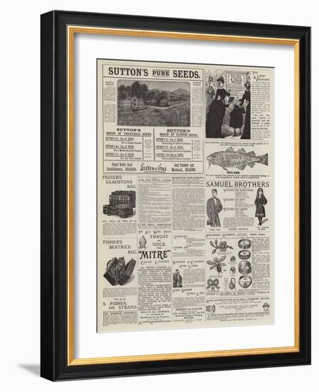 Page of Advertisements-null-Framed Giclee Print