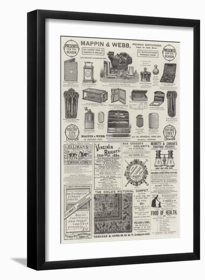 Page of Advertisements-null-Framed Giclee Print