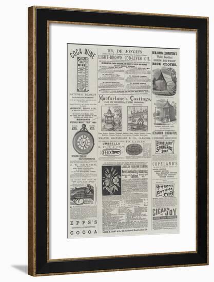 Page of Advertisements-null-Framed Giclee Print