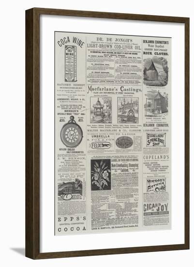 Page of Advertisements-null-Framed Giclee Print