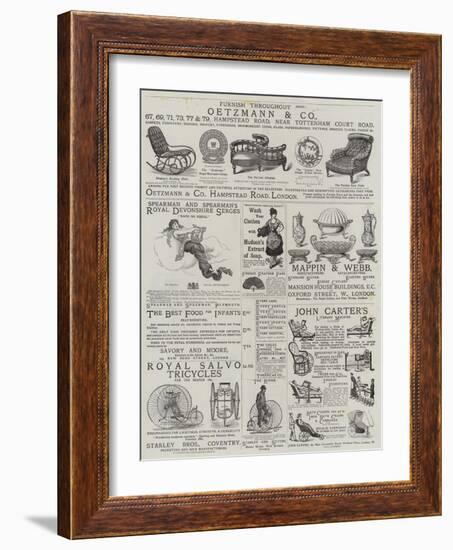 Page of Advertisements-null-Framed Giclee Print