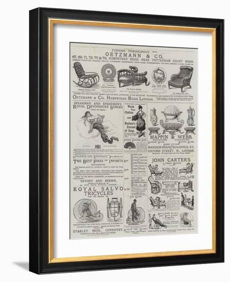 Page of Advertisements-null-Framed Giclee Print