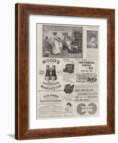 Page of Advertisements-null-Framed Giclee Print