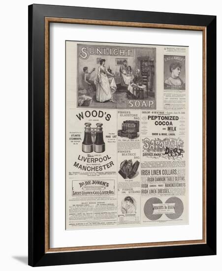 Page of Advertisements-null-Framed Giclee Print