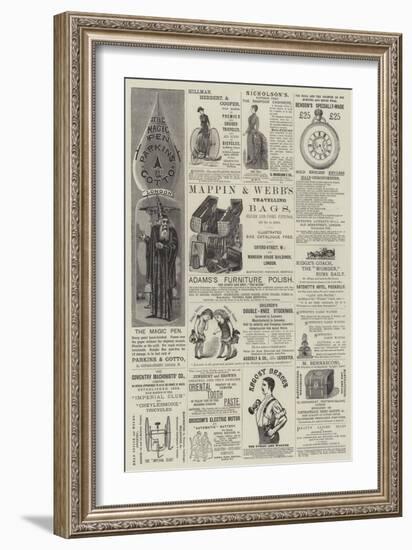 Page of Advertisements-null-Framed Giclee Print