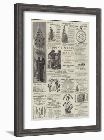 Page of Advertisements-null-Framed Giclee Print