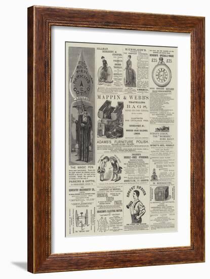 Page of Advertisements-null-Framed Giclee Print