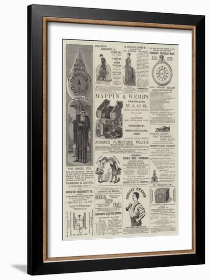 Page of Advertisements-null-Framed Giclee Print