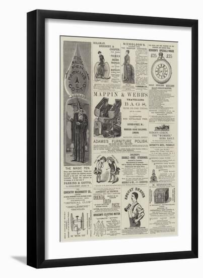 Page of Advertisements-null-Framed Giclee Print