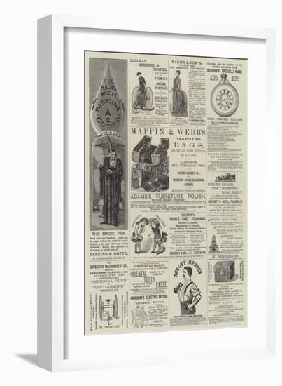 Page of Advertisements-null-Framed Giclee Print