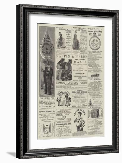 Page of Advertisements-null-Framed Giclee Print