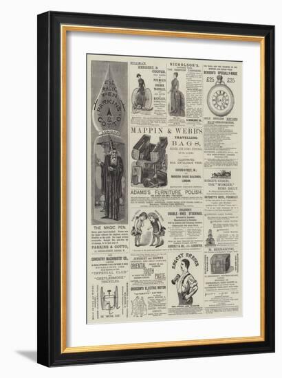 Page of Advertisements-null-Framed Giclee Print