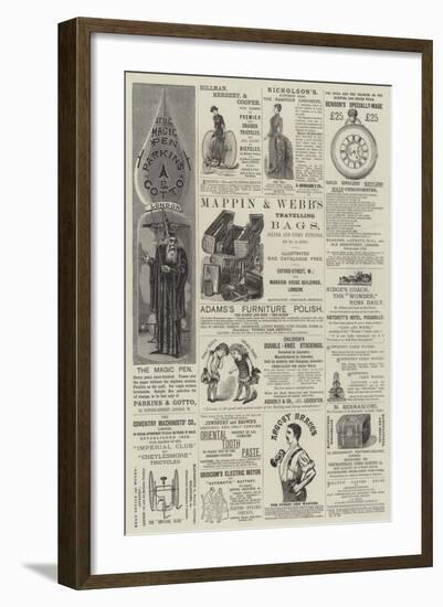 Page of Advertisements-null-Framed Giclee Print