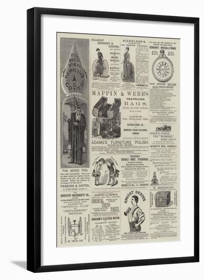 Page of Advertisements-null-Framed Giclee Print