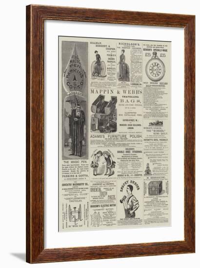 Page of Advertisements-null-Framed Giclee Print