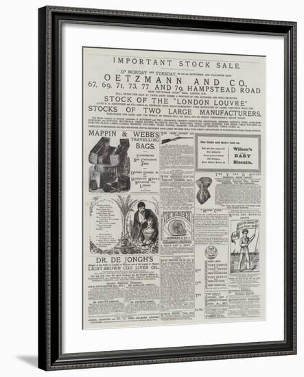 Page of Advertisements-null-Framed Giclee Print