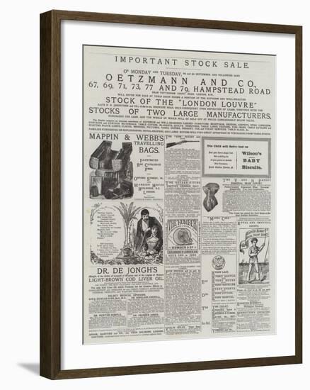 Page of Advertisements-null-Framed Giclee Print