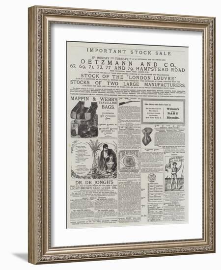 Page of Advertisements-null-Framed Giclee Print