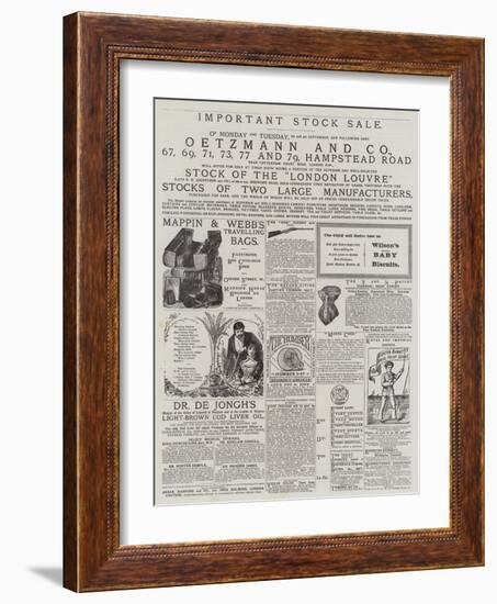 Page of Advertisements-null-Framed Giclee Print