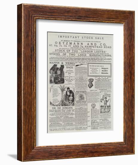 Page of Advertisements-null-Framed Premium Giclee Print