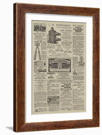 Page of Advertisements-null-Framed Giclee Print