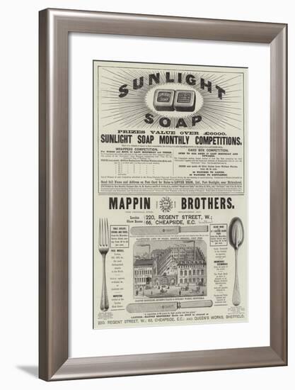 Page of Advertisements-null-Framed Giclee Print