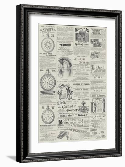 Page of Advertisements-null-Framed Giclee Print