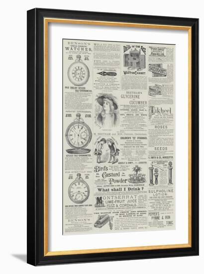 Page of Advertisements-null-Framed Giclee Print